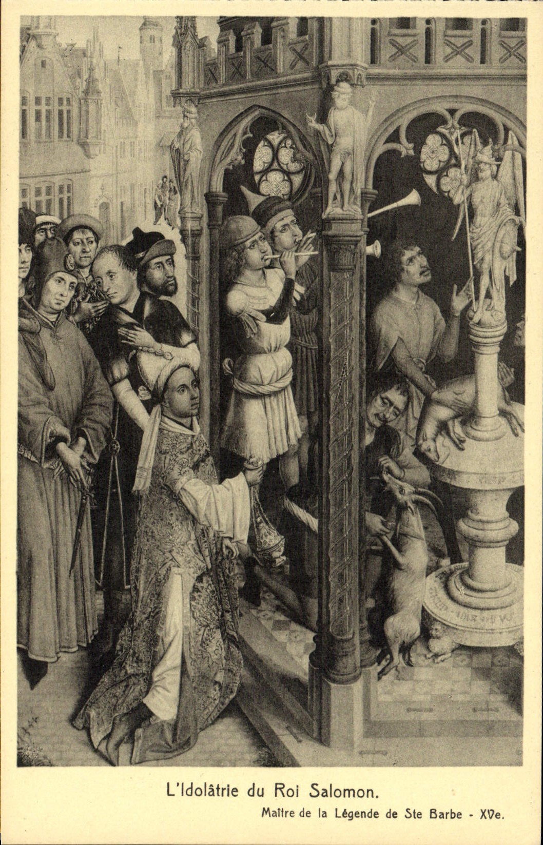 CPA L'Idolatrie Du Roi Salomon Maitre De La Legende De Ste Barbe