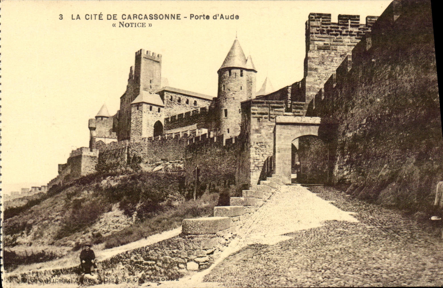CPA La Cite De Carcassonne Porte D'Aude