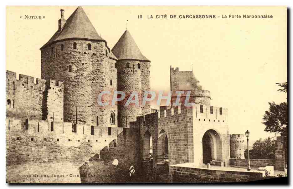 CPA La Cite De Carcassonne La Porte Narbonnaise