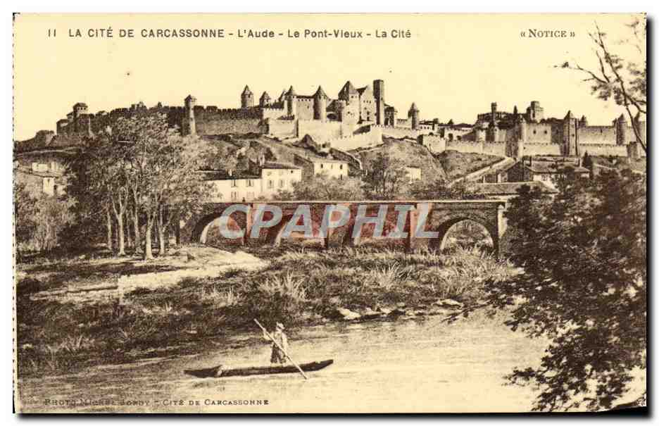 CPA La Cite De Carcassonne L'Aude Le Pont Vieux La Cite