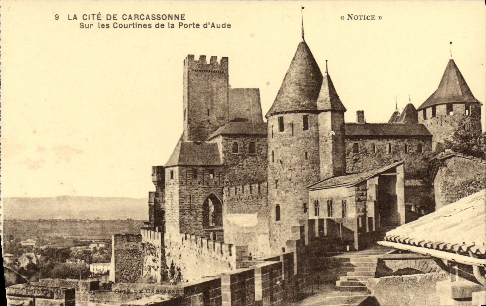 CPA La Cite De Carcassonne Sur Les Courtines De La Porte D'Aude