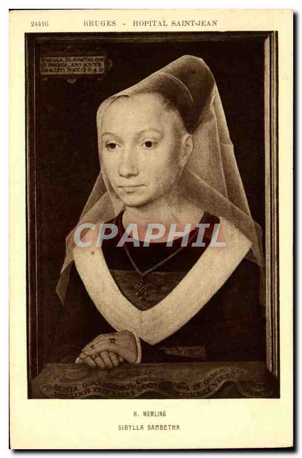 CPA Bruges Hopital Saint Jean Memling Sibylla Sambetha