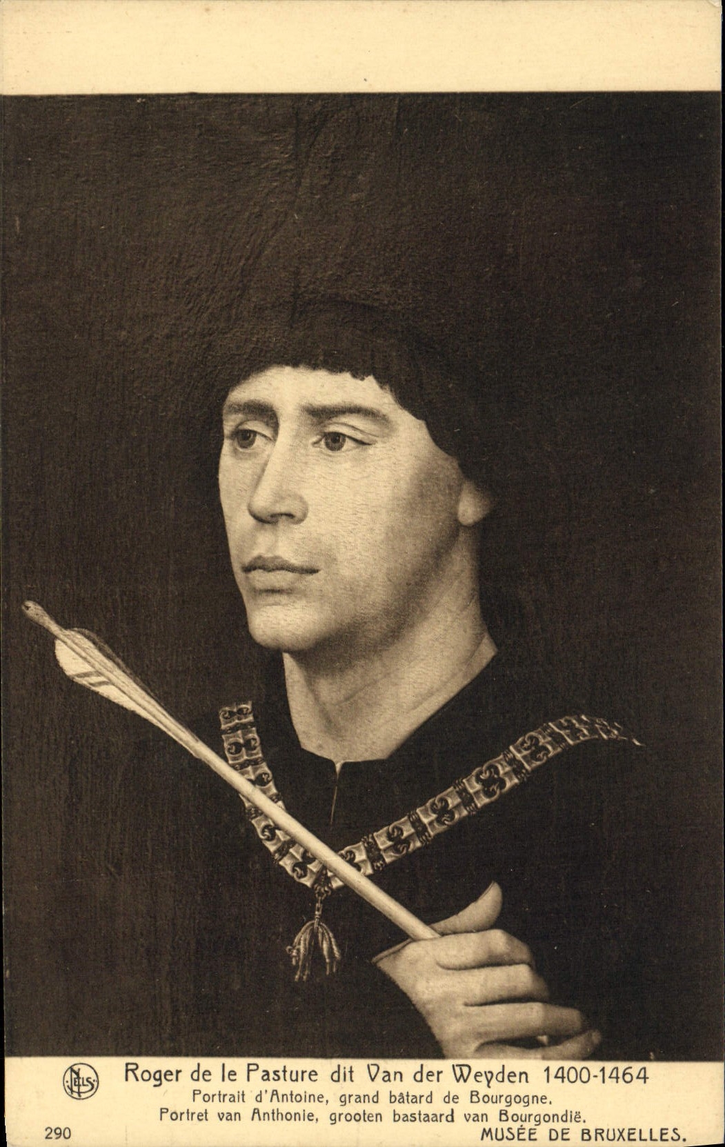 CPA Roger De Le Pasture Dit Van Der Weyden Portrait d'Antoine Grand Batard De Bourgogne Musee De Bruxelles 