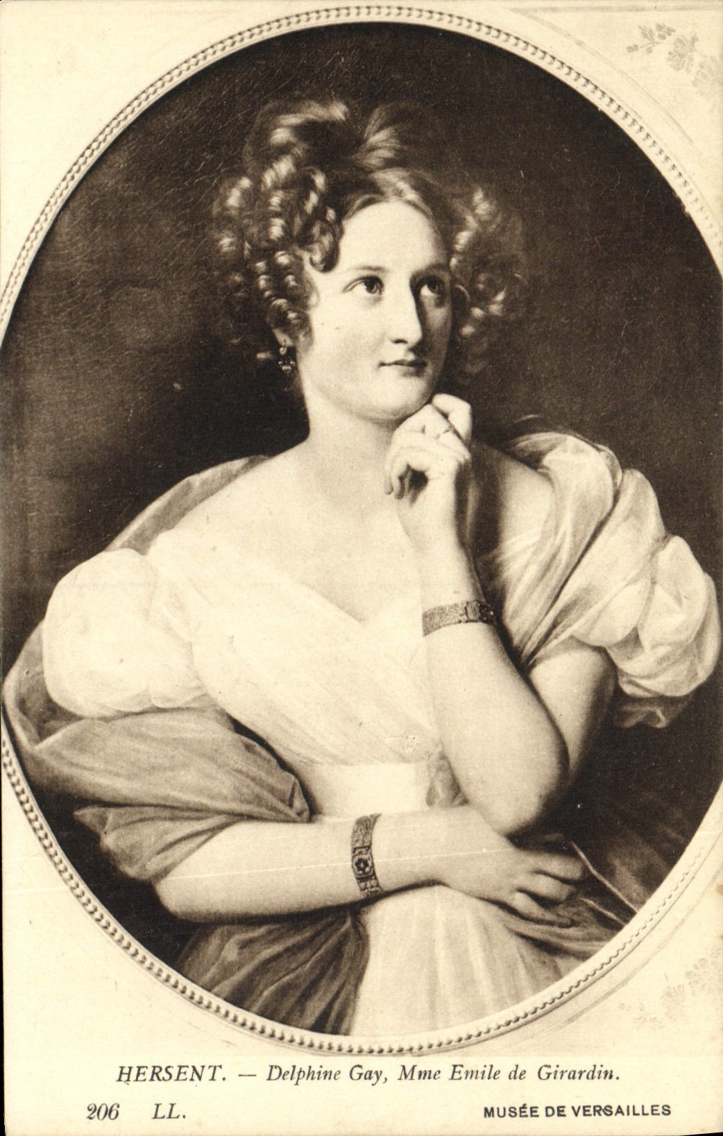 Delphine Gay, Mme Émile de Girardin — portrait — HERSENT, n° 206 LL, Musée de Versailles