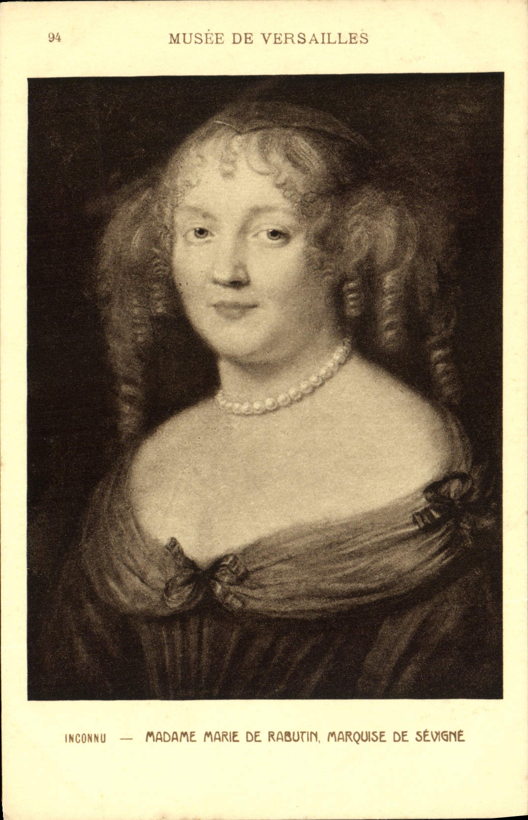 CPA Musee Du Versailles Inconnu Madame Marie De Rabutin Marquise De Sevigne