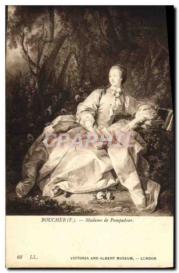 CPA Boucher Madame De Pompadour Victoria and Albert Museum London