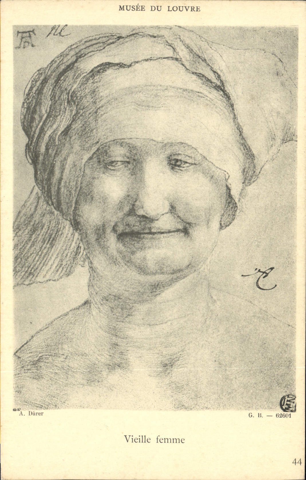 CPA Musee Du Louvre Vieille Femme
