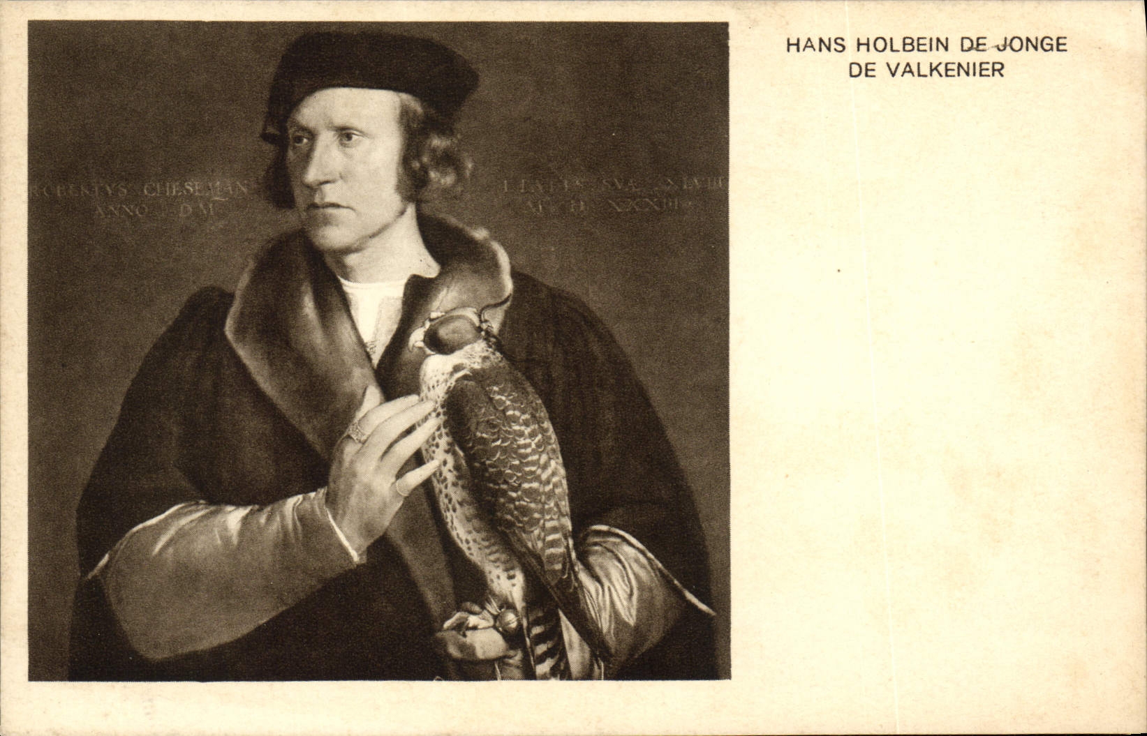 CPA Hans Holbein De Jonge De Valkenier Faucon Rapace