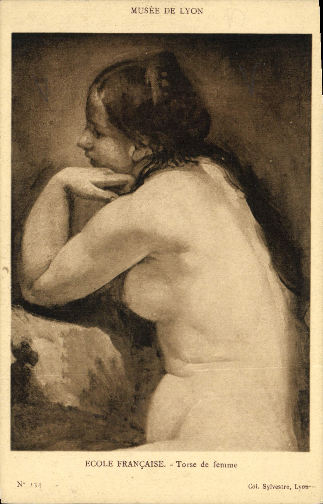 CPA Musee De Lyon Ecole Francaise Torse De Femme