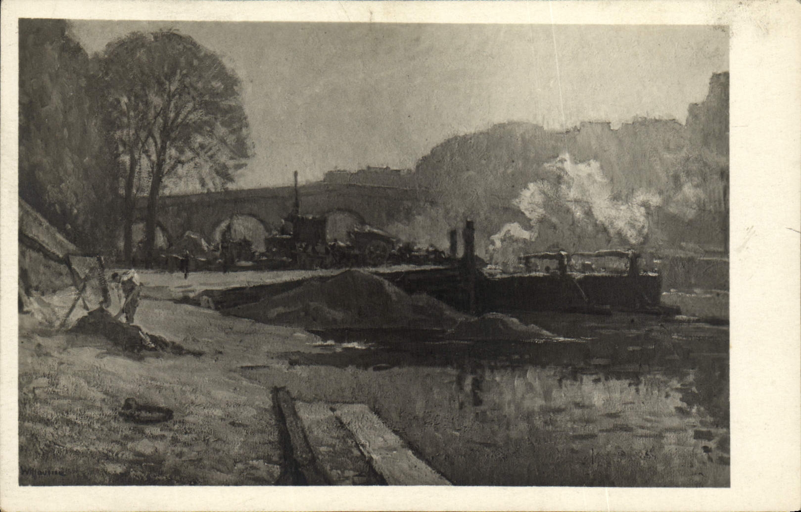 CPA Au bord de l'eau