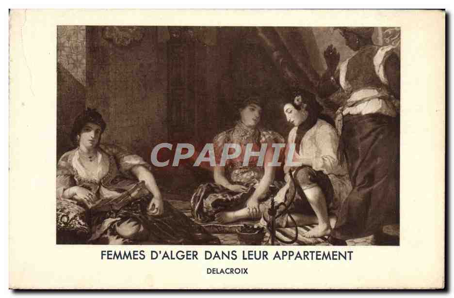 CPA Femmes d'Alger Dans Leur Appartement Delacroix Algerie