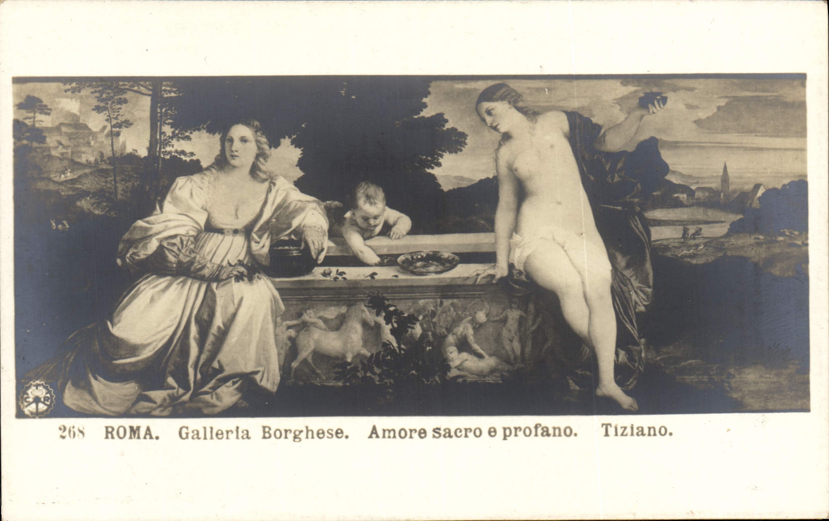 Roma. Galleria Borghese. Amore sacro e profano. Tiziano.