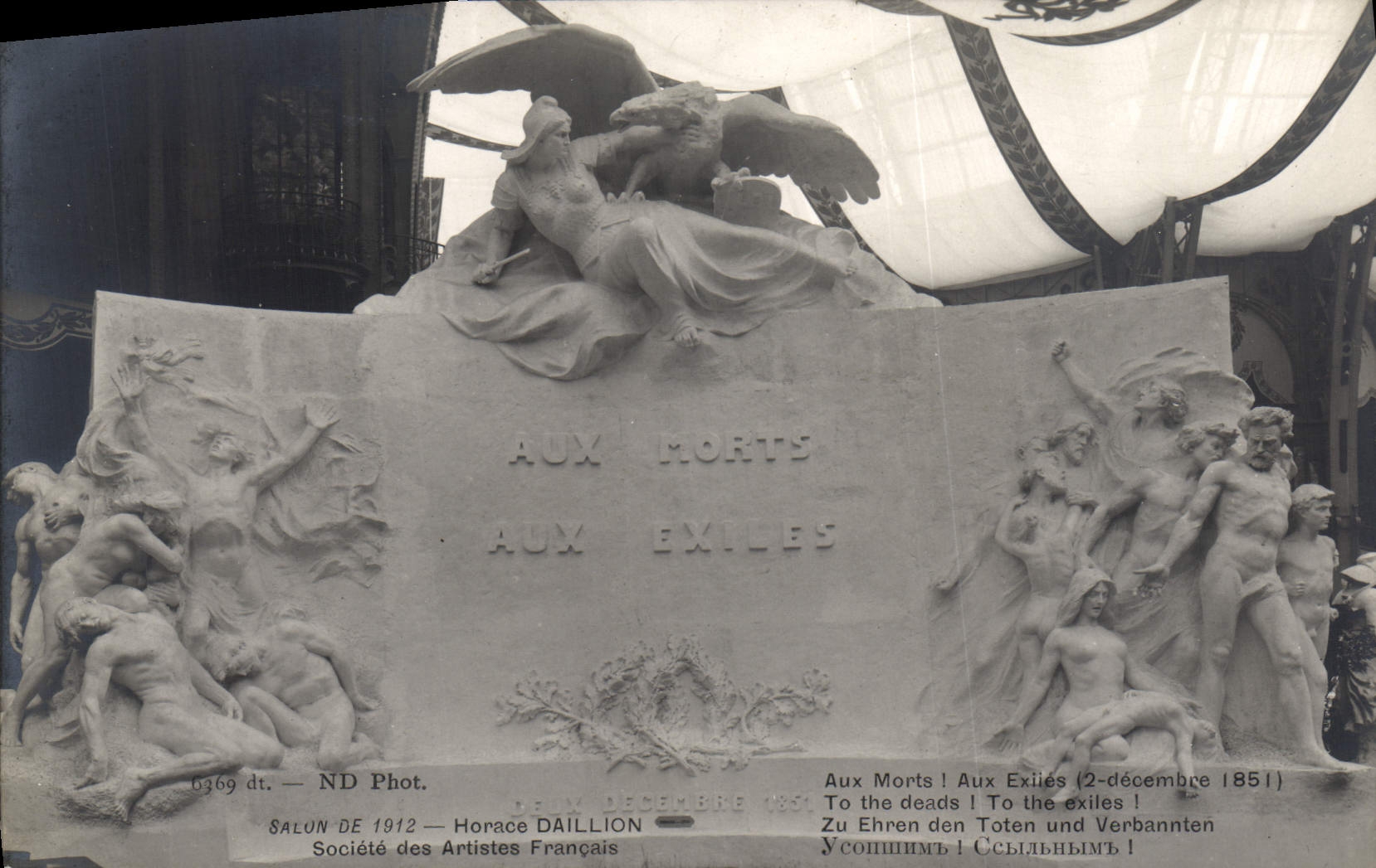 Monument aux Morts et aux Exilés — Salon de 1912 — Horace Daillion