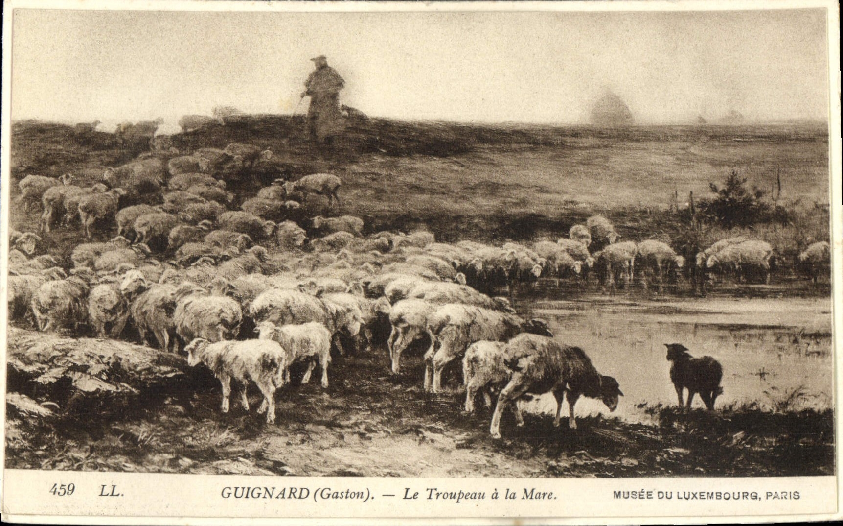 CPA Guignard Le Troupeau A La Mare Musee Du Luxembourg Paris