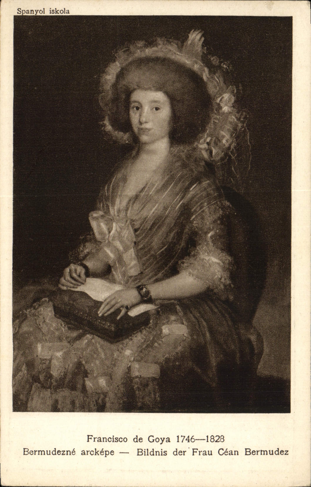 Portrait de la femme de Bermudez — Francisco de Goya 1746-1828 — éditeur Szépmüvészeti Múzeum, Budapest