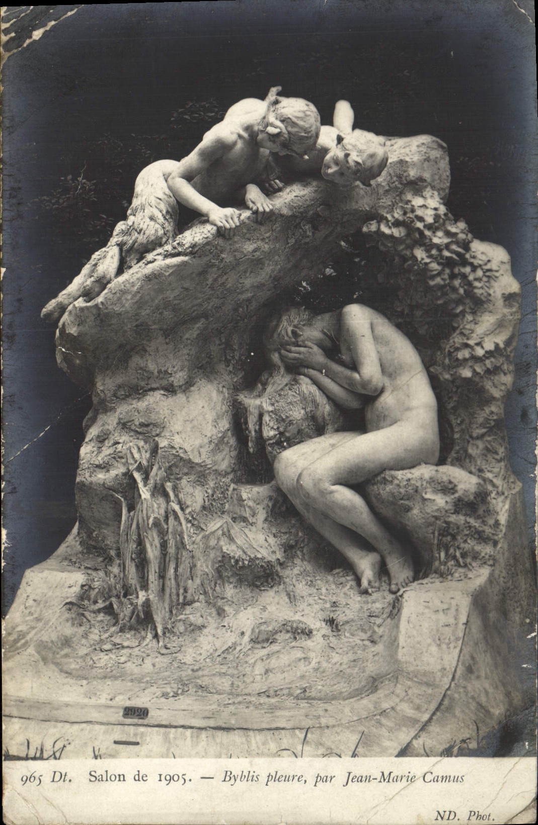 CPA Salon De 1905 Byblis Pleure Par Jean Marie Camus