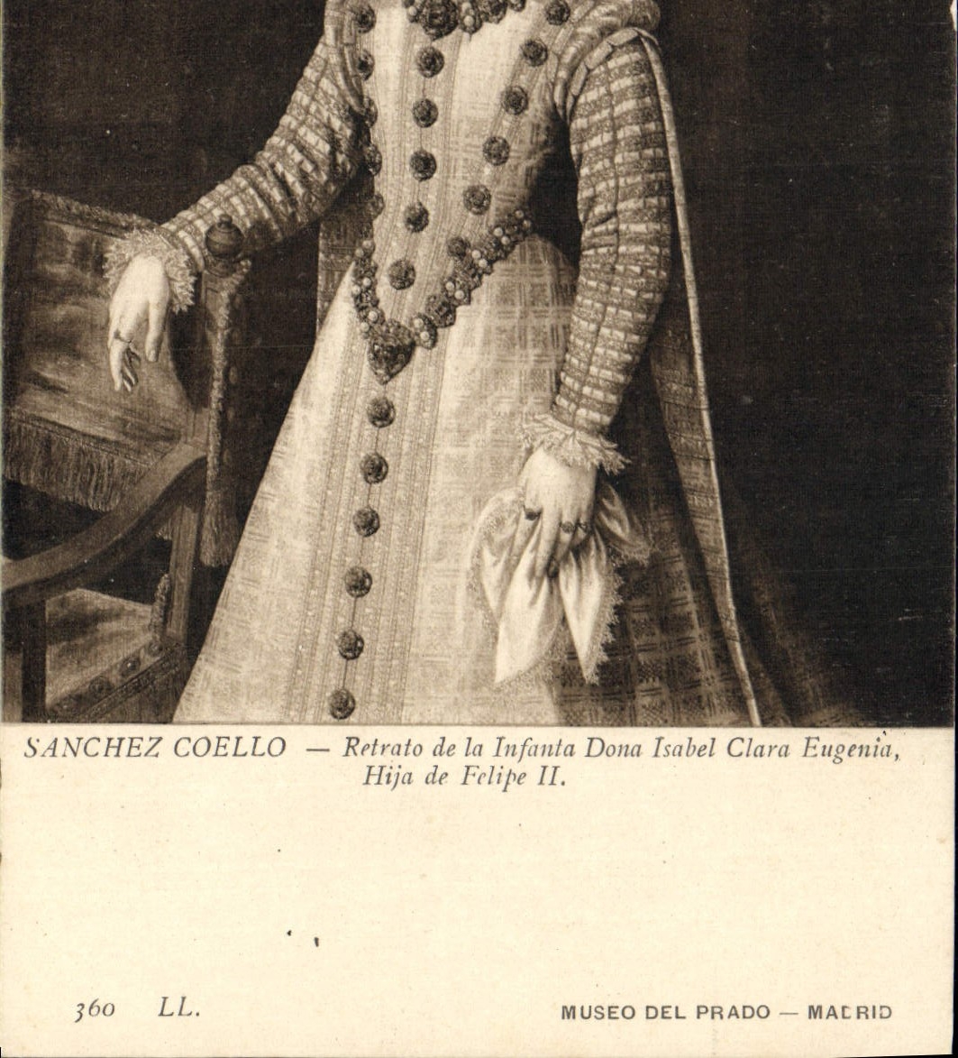 CPA Sanchez Coello Retrato De La Infanta Dona Isabel Clara Eugenia Museo Del Prado Madrid