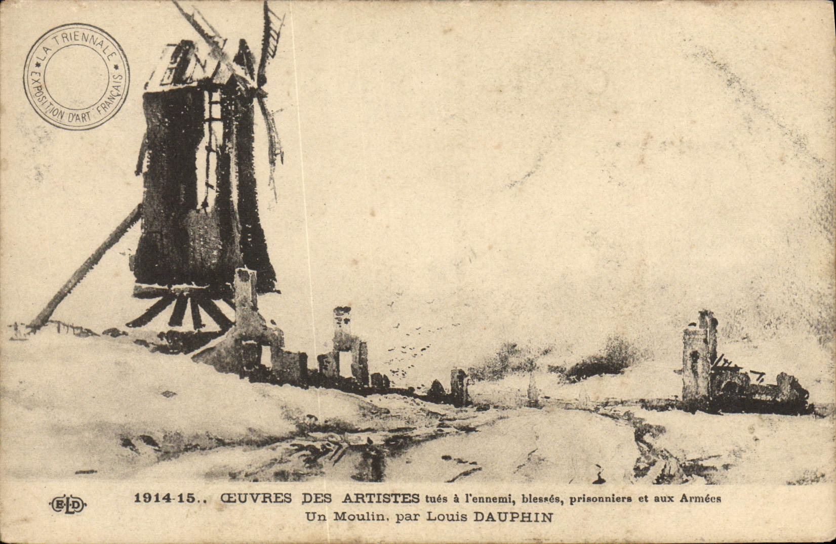 CPA Un Moulin Par Louis Dauphin 