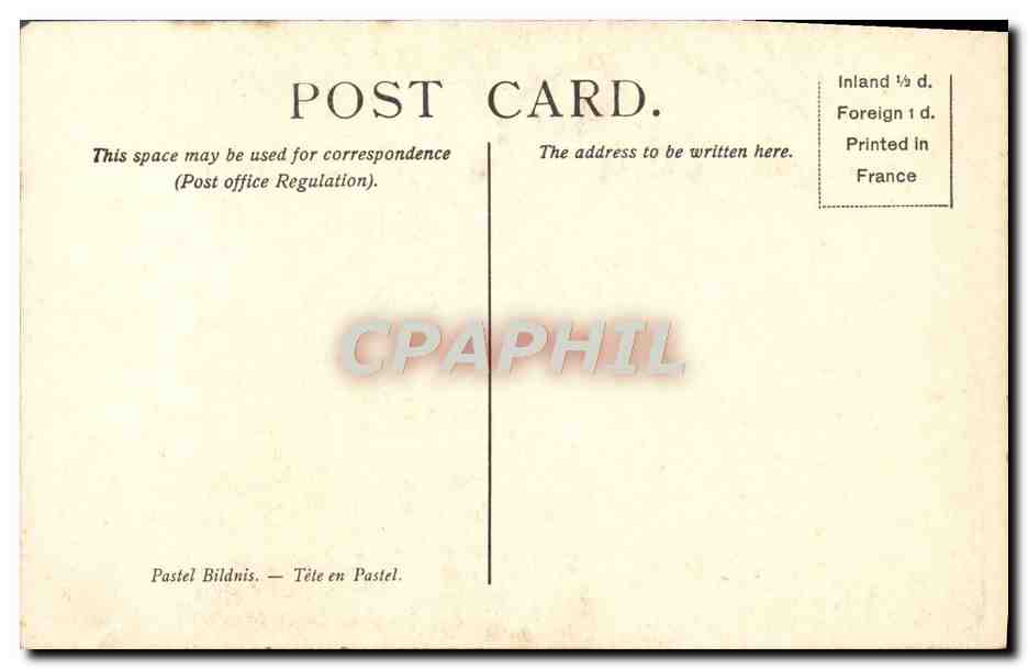 CPA Russell Head In Pastel Victoria And Albert Museum london — Verso