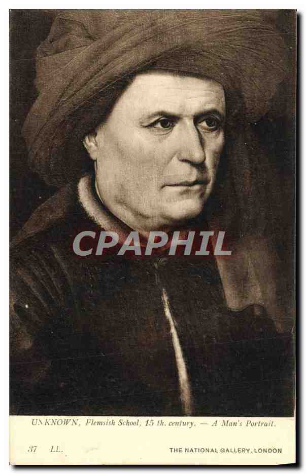 CPA Un Known Flemsish School A Man's Portrait The National Gallery London