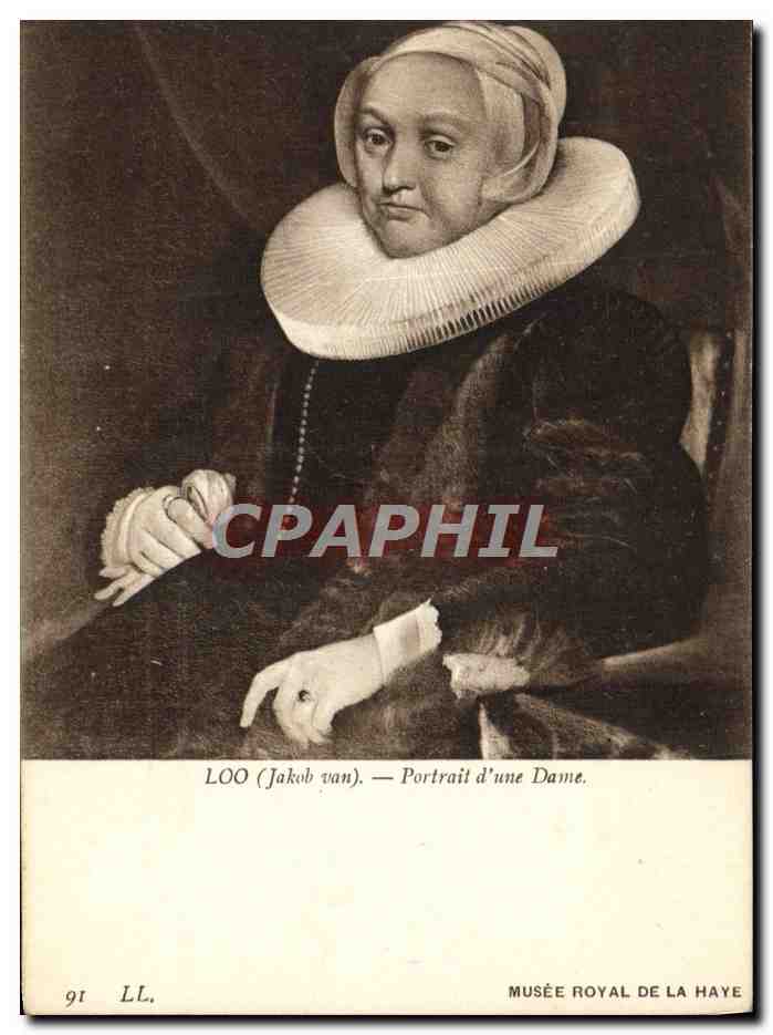 CPA Loo Portrait D'Une Dame Musee Royal De La Haye