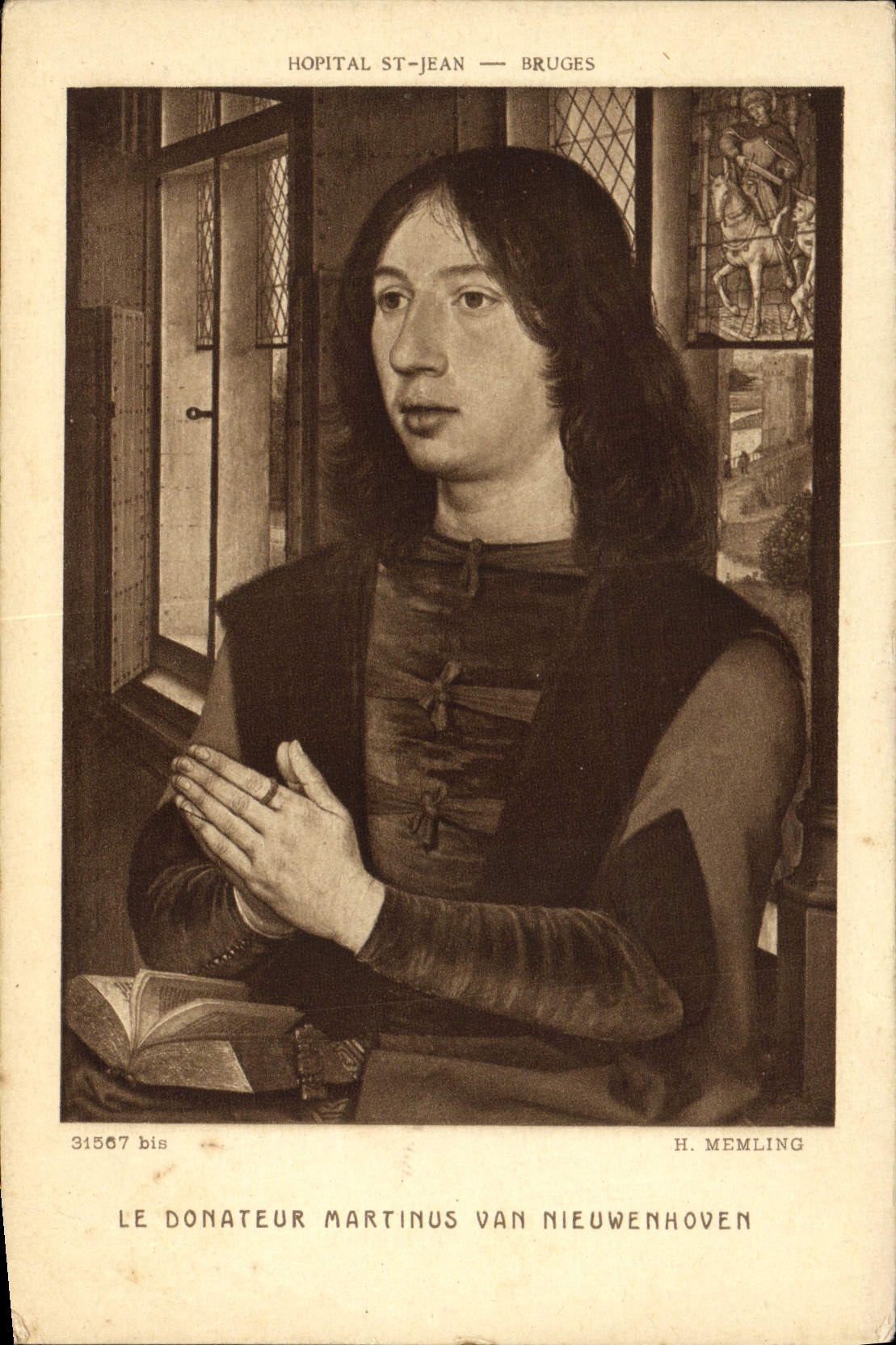 CPA Bruges Hopital St Jean Le donateur Martinus Van Nieuwenhoven