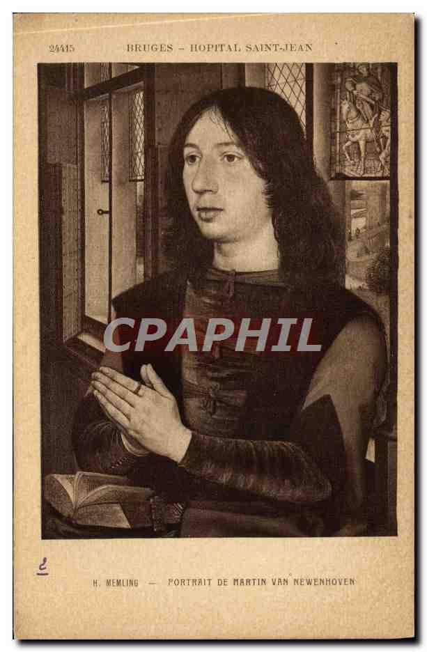 CPA Bruges Hopital Saint Jean Memling Portrait de Martin Van Newenhoven