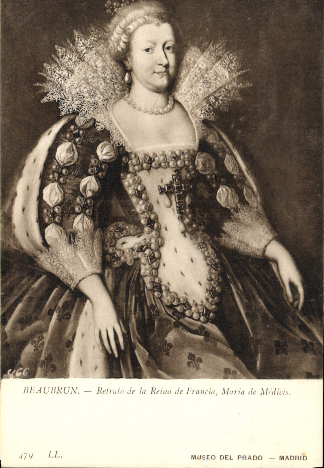 Portrait de Marie de Médicis — Reine de France — Beaubrun — Musée du Prado — Madrid