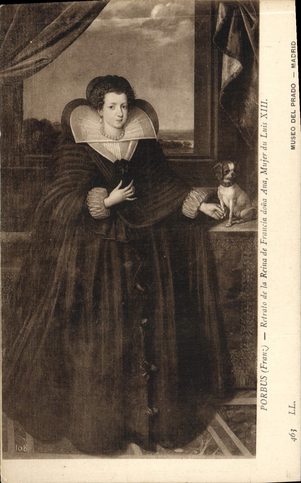 Porträt der Königin Anne — Ehefrau von Ludwig XIII. — PORBUS — LL. 108