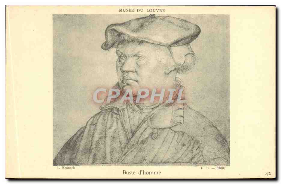 CPA Musee Du Louvre Buste D'Homme Kranach