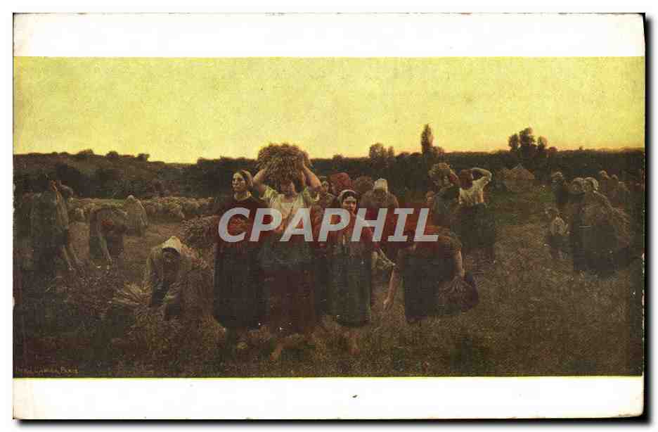 CPA Le Rappel Des Glaneuses Jules Breton Musee Du Louvre Paris 