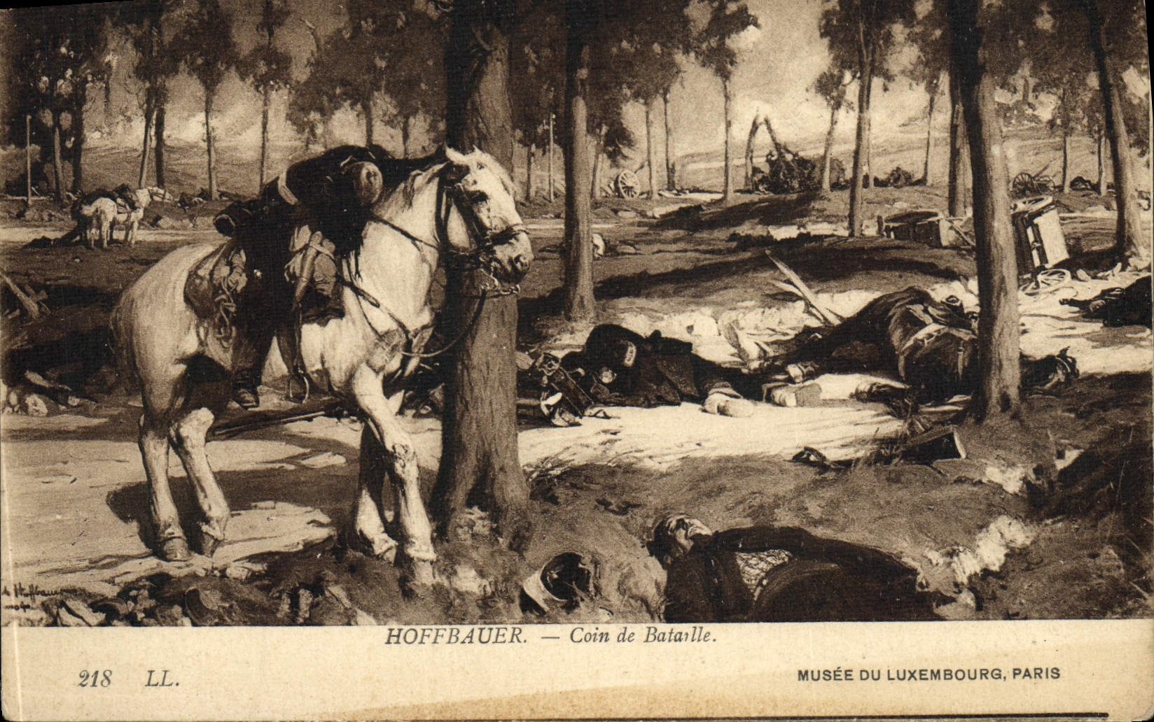 CPA Hoffbauer Coin De Bataille Musee Du Luxembourg Paris Militaria