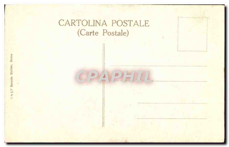 CPA Roma Michelangelo Profeta Ezechiello C Sistina — Verso