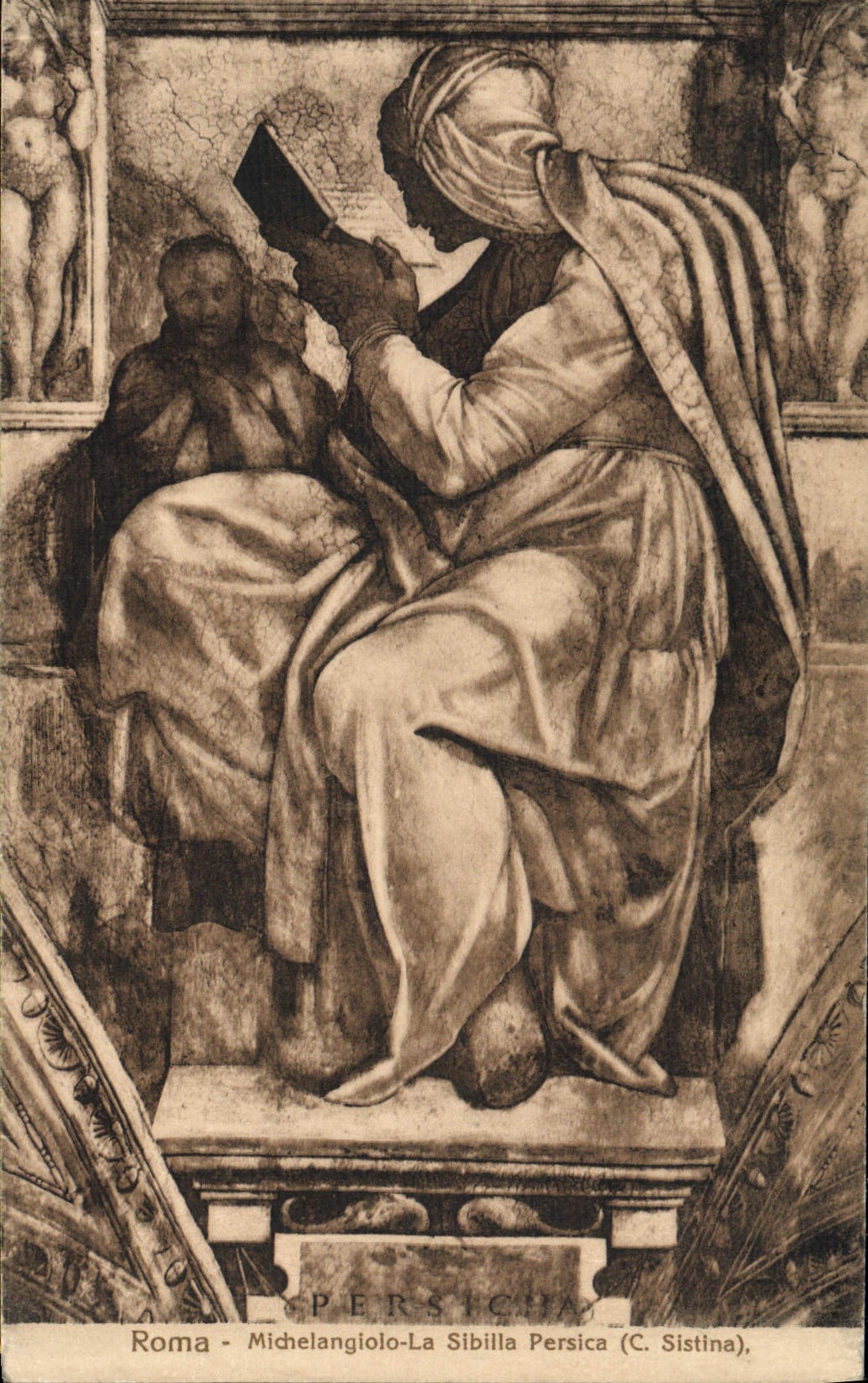 CPA Roma Michelangelo La Sibilla Persica C Sistina