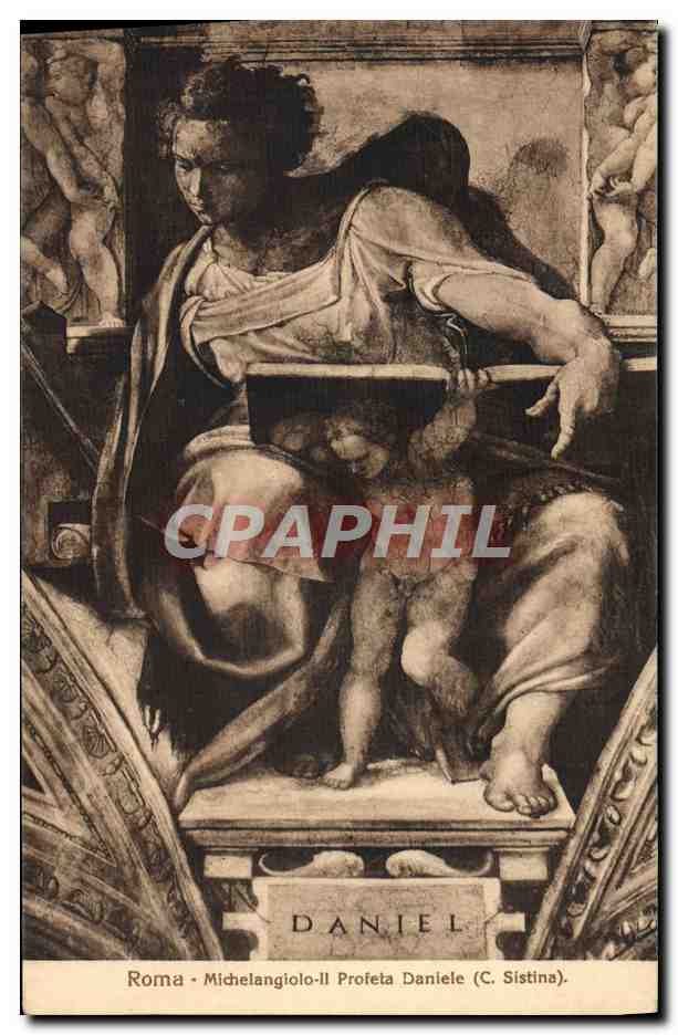 CPA Roma Michelangelo Profeta Danieile C Sistina