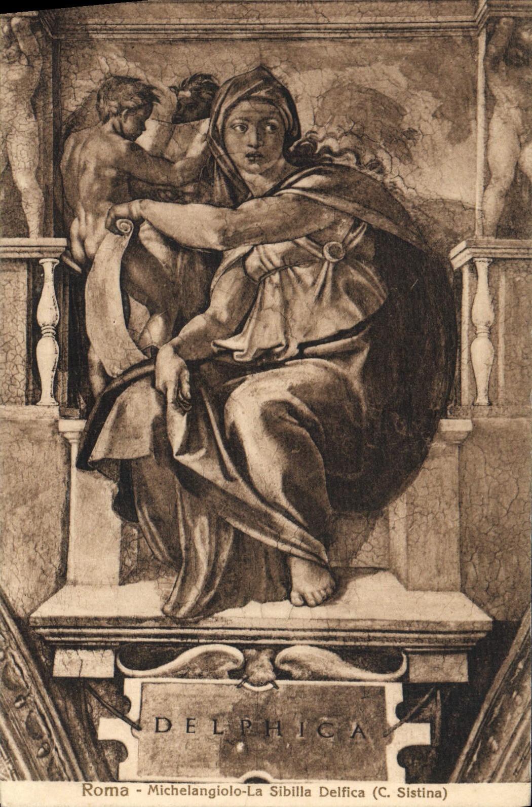 Roma - Michelangiolo - La Sibilla Delfica (C. Sistina)