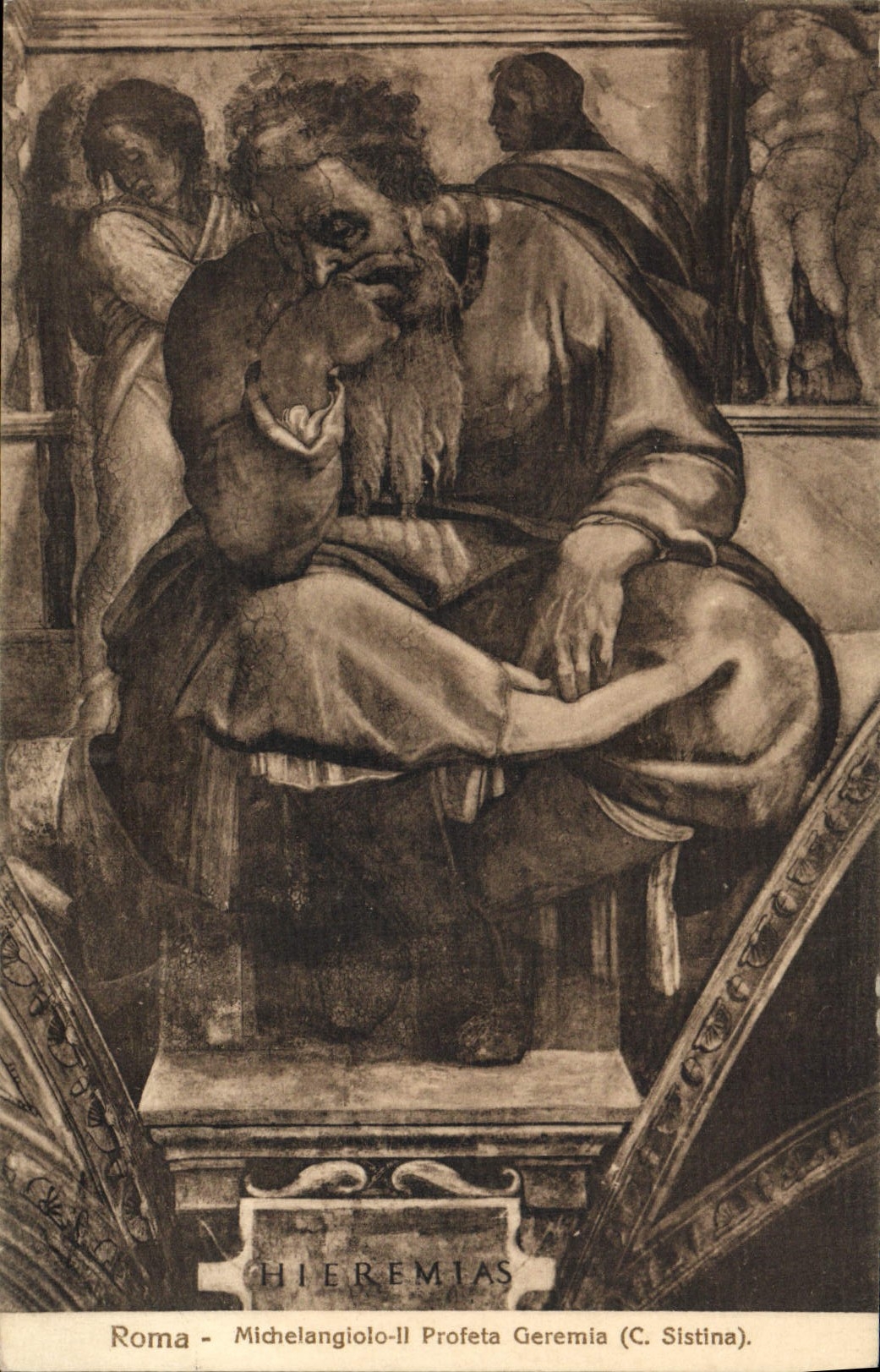 CPA Roma Michelangiolo Profeta Geremia C Sistina