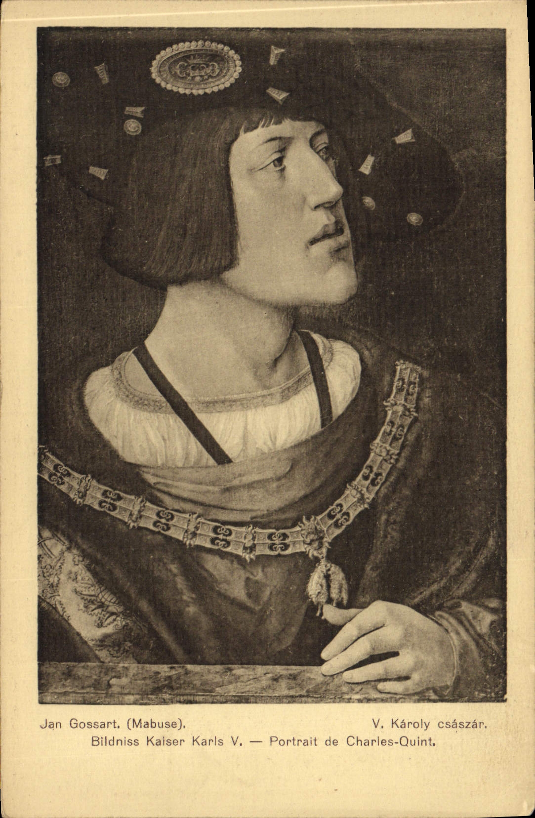 Portrait de Charles Quint — Jan Gossart — Édition du Musée des Beaux-Arts de Budapest