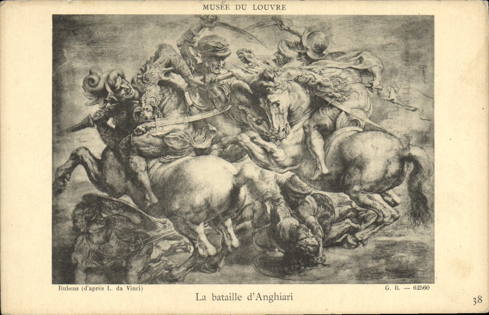 CPA Musee Du Louvre La Bataille D'Anghiari Paris