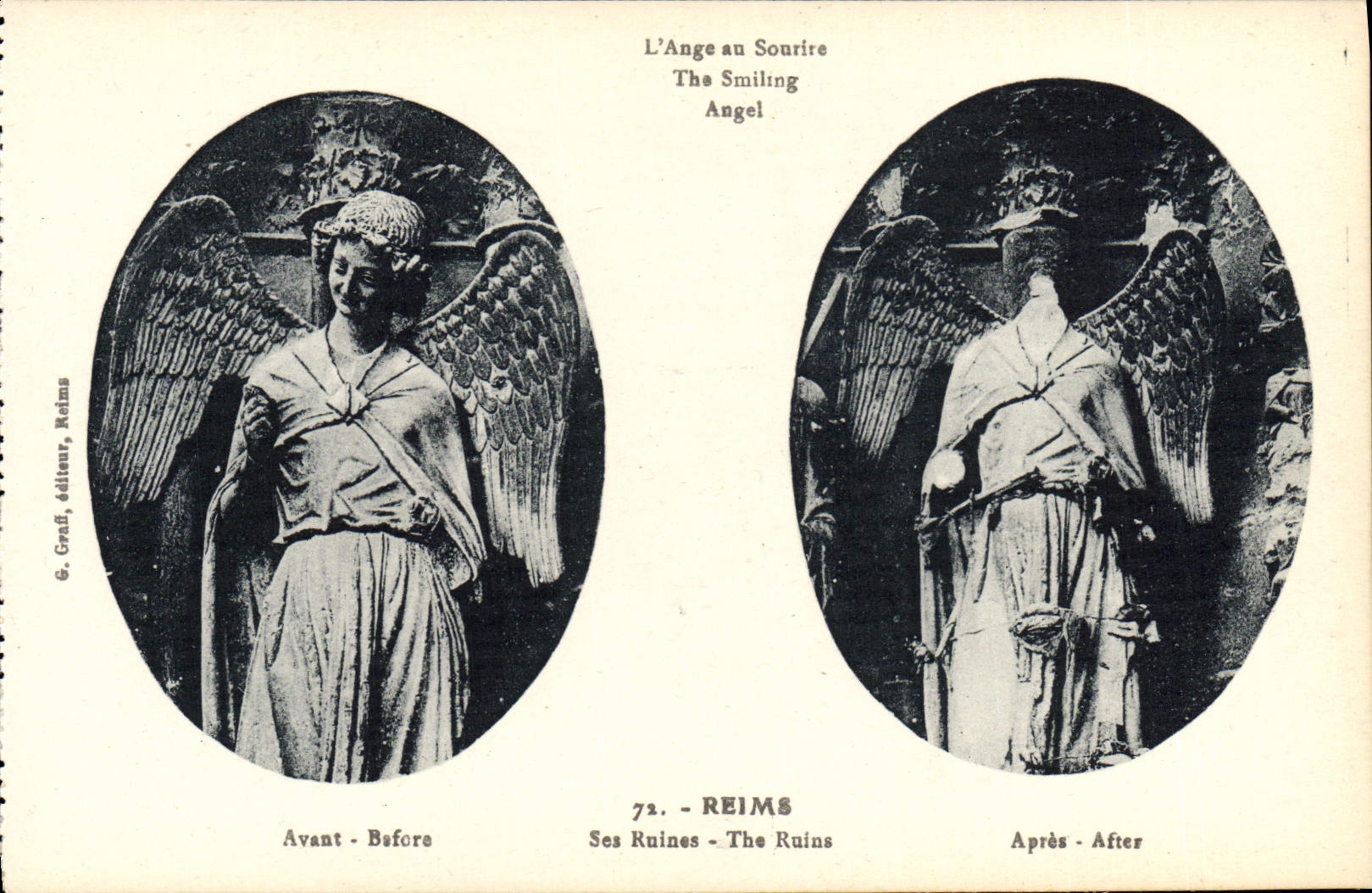 L'Ange au Sourire - Ses Ruines - REIMS — G. Graff, éditeur, Reims