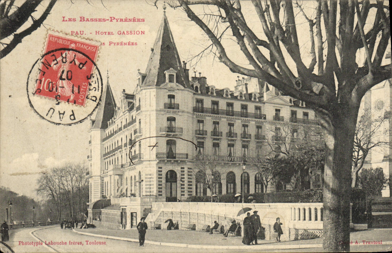 Hôtel Gassion — Pau, Basses-Pyrénées — Phototypie Labouche frères, Toulouse