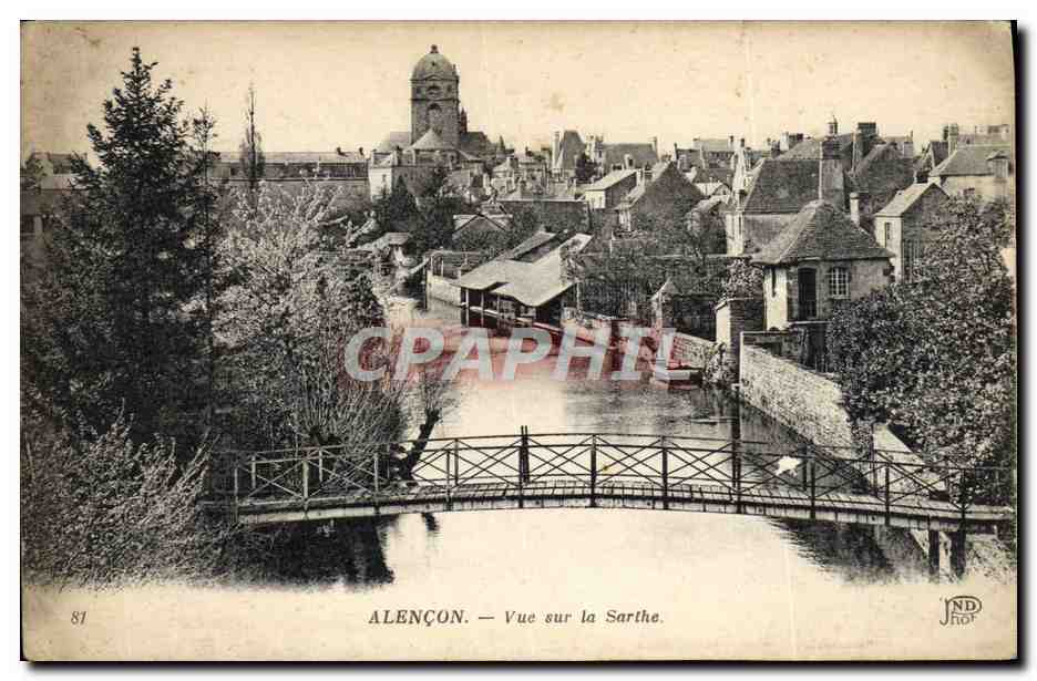 CPA Alencon Vue Sur La Sarthe