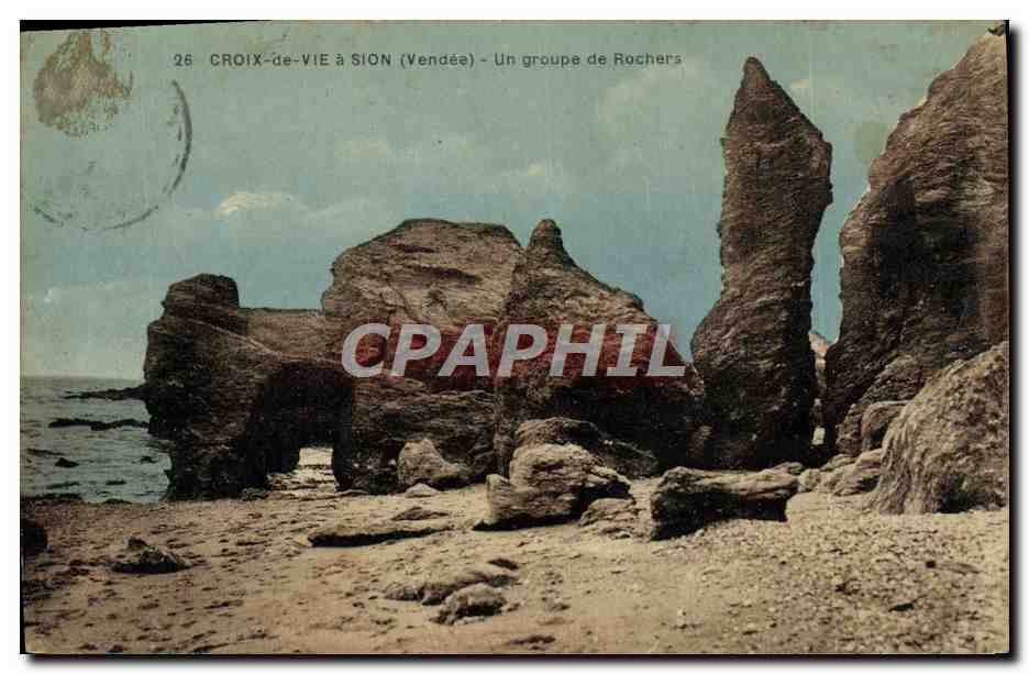 CPA Croix De Vie A Sion Un Groupe De Rochers