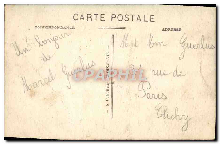 CPA Croix De Vie A Sion Un Groupe De Rochers — Verso