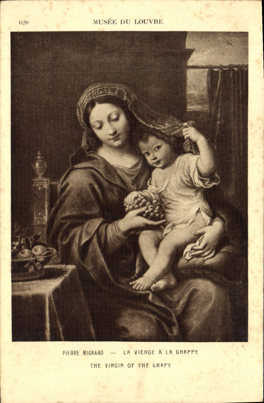 CPA Musee Du Louvre Pierre Mignard Le Vierge A La Grappe