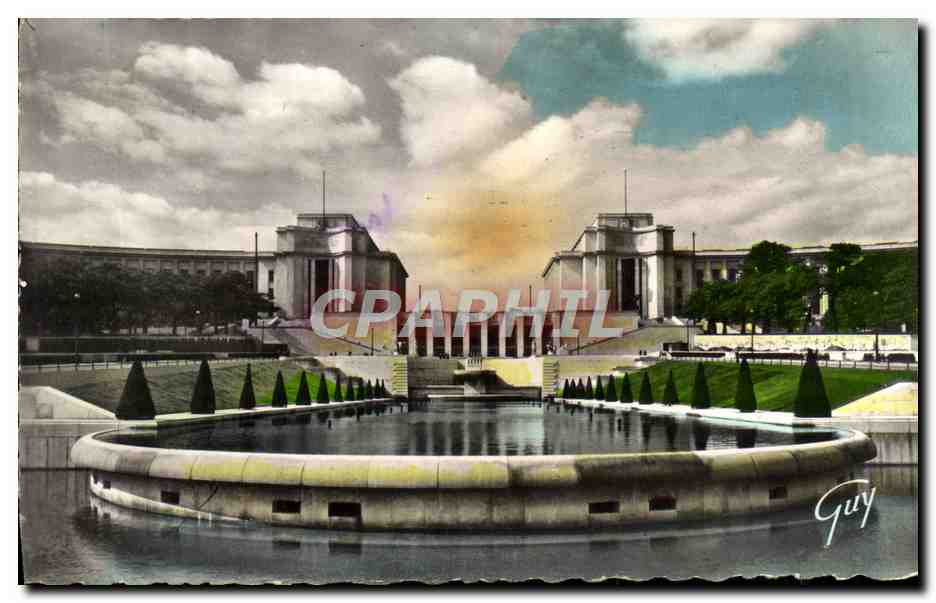 CPM Paris Et Ses Merveilles Le palais De Chaillot vu des jardins
