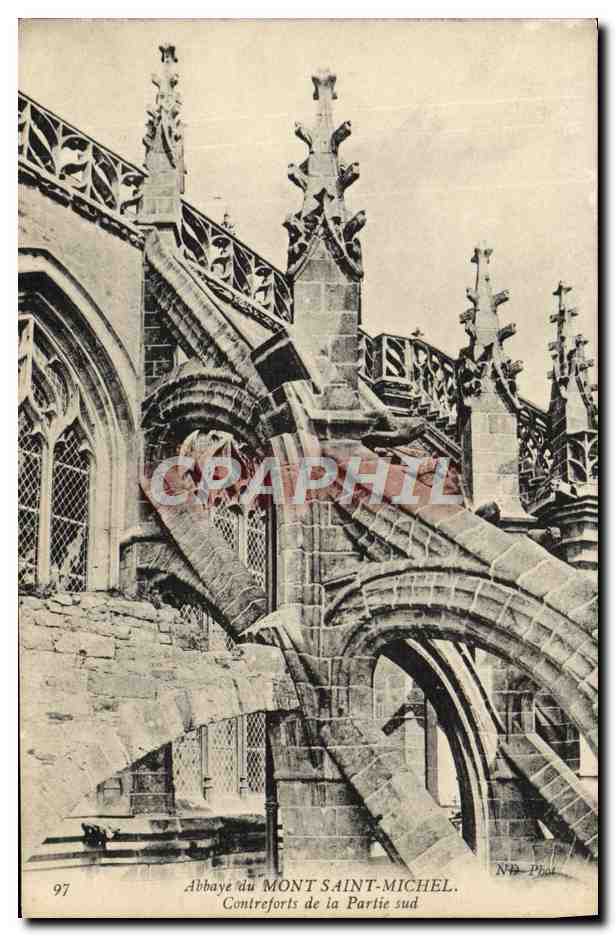 Abbaye du Mont Saint-Michel — Contreforts de la partie sud — N° 97, éditeur Phal
