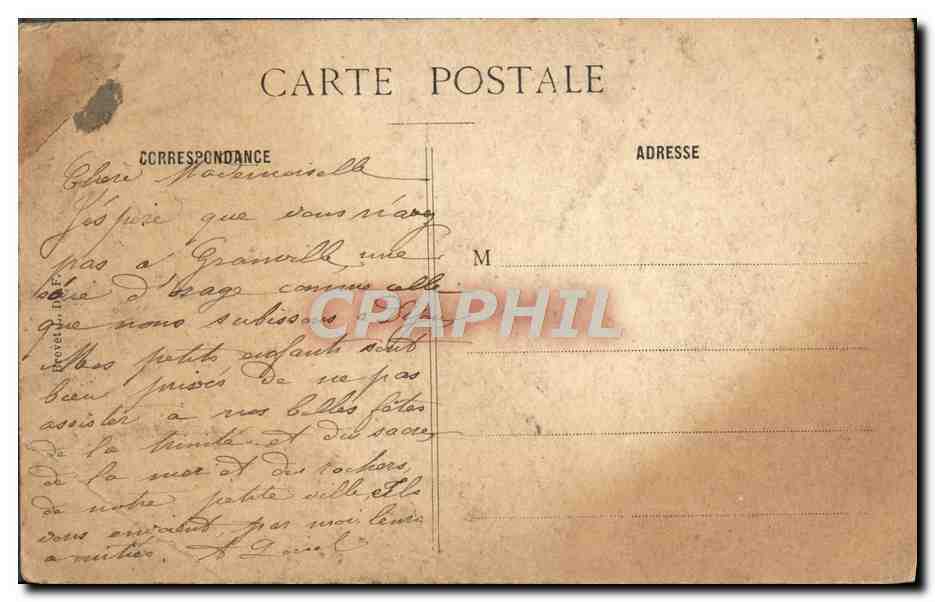 CPA Dijon Entree Des Allees Du Parc — Rückseite