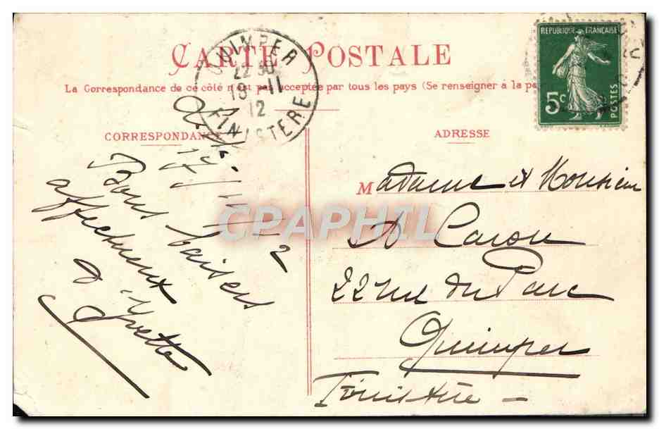 CPA Lille Palais Rihour — Verso