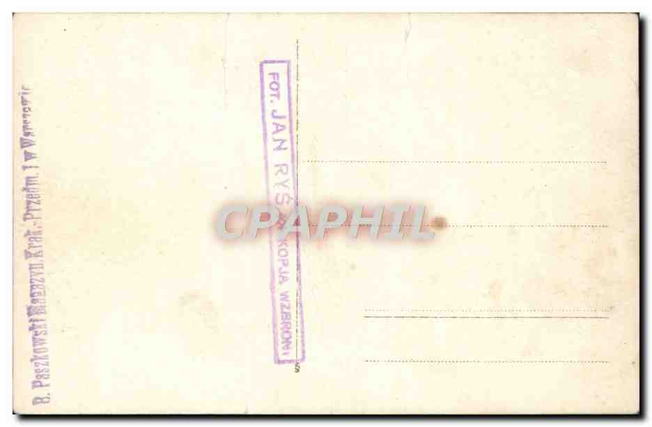 CARTE PHOTO Soldats Pologne Poland Polska Militaria Croix Rouge — Rückseite